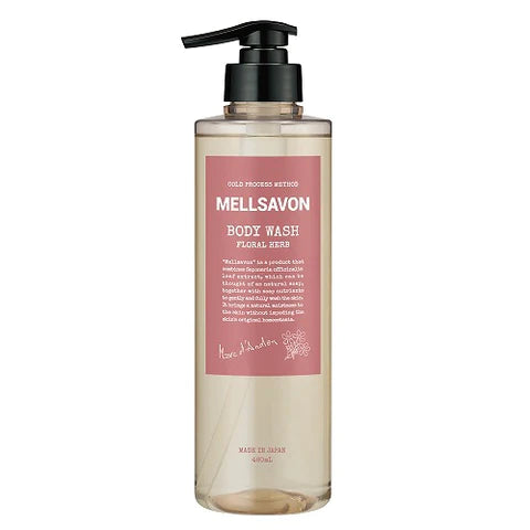 Mellsavon Body Wash Floral Herb 460ml - Moist Type - TODOKU Japan - Japanese Beauty Skin Care and Cosmetics