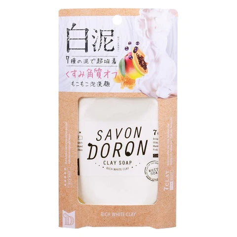 Savon Doron Rich White Clay Soap - 110g - TODOKU Japan - Japanese Beauty Skin Care and Cosmetics