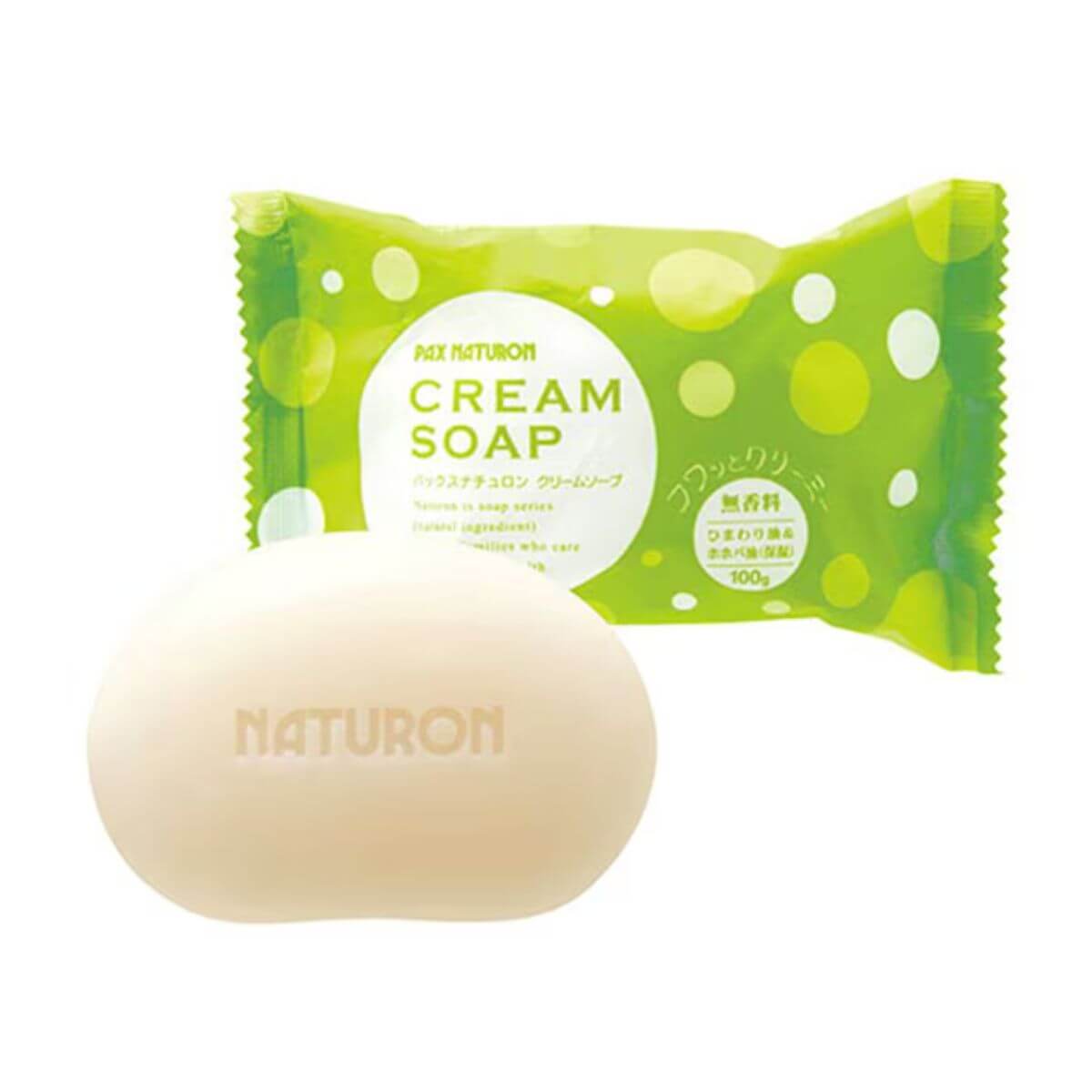 PAX NATURON Cream Soap Contains Jojoba Seed Oil And Sunflower Oil Unscented - 100g - TODOKU Japan - Japanese Beauty Skin Care and Cosmetics