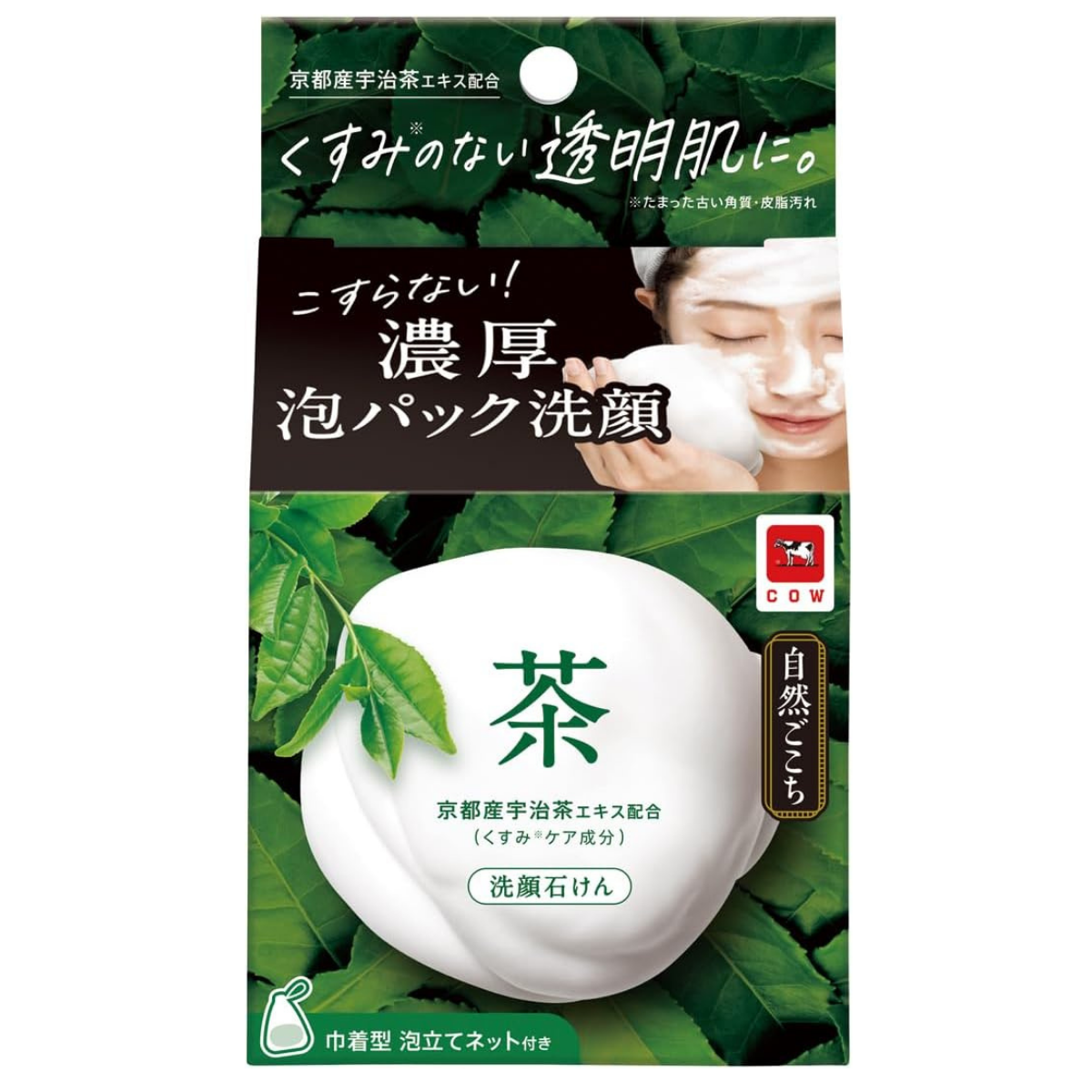 Cow Brand Shizengokochi Tea Facial Soap - 80g