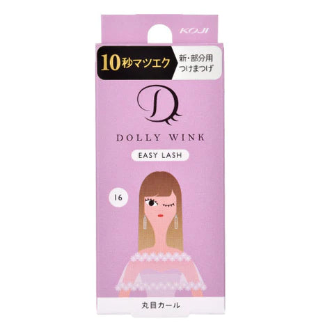 KOJI DOLLY WINK Easy Lash No.16 Round Curl - TODOKU Japan - Japanese Beauty Skin Care and Cosmetics