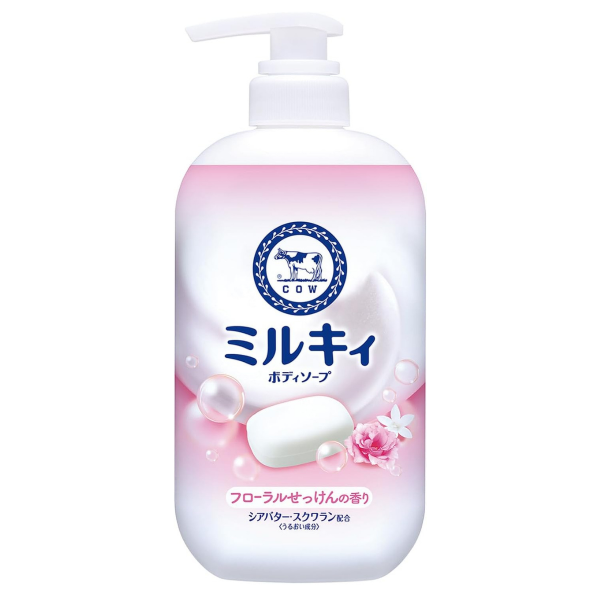 Cow Brand Milky Body Soap Floral Soap Scent - 500mL