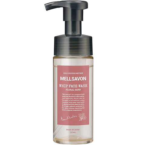 Mellsavon Whip Face Wash Floral Herb 150ml - Moist Type - TODOKU Japan - Japanese Beauty Skin Care and Cosmetics