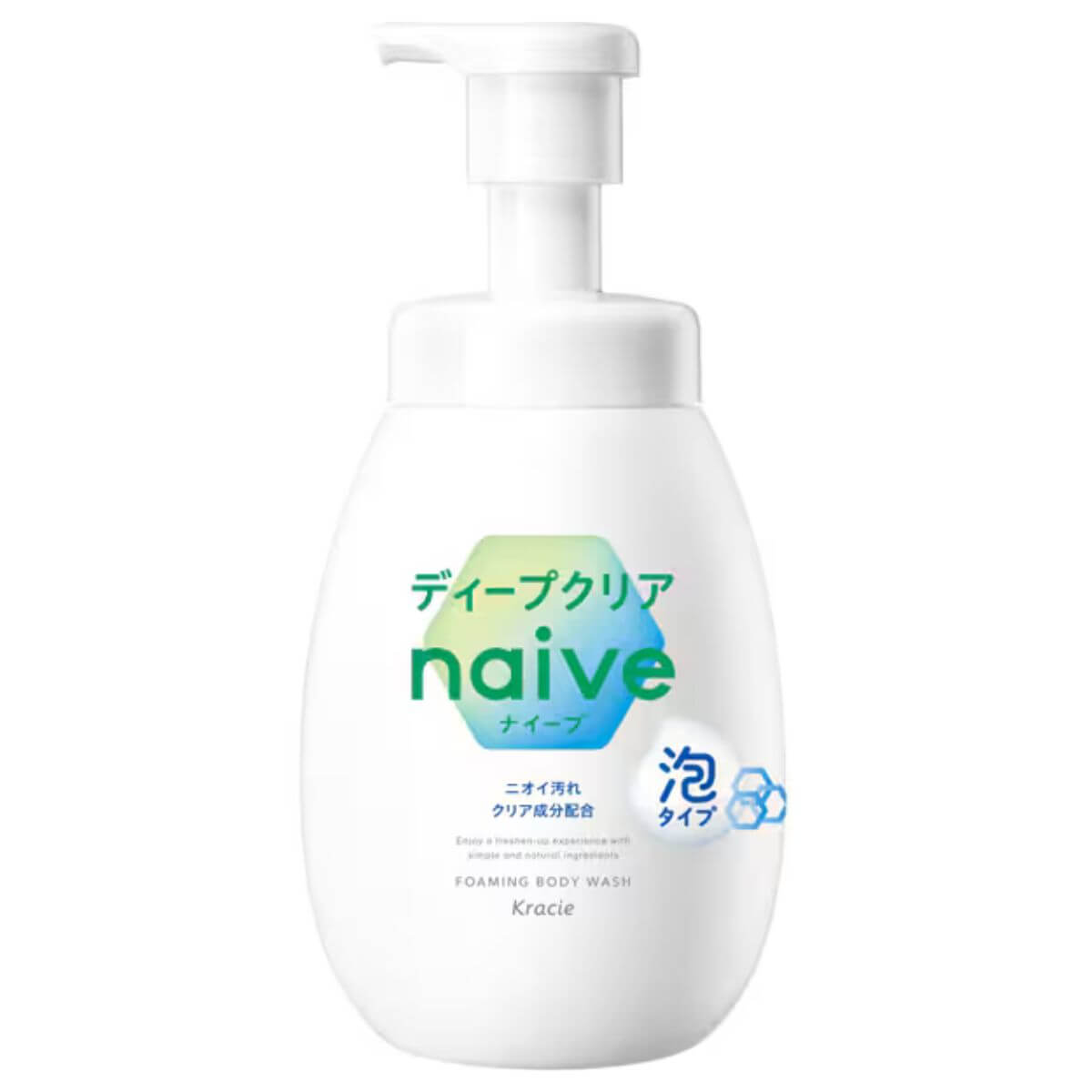 Kracie naive Body Soap Foam Type Deep Clear - 600mL