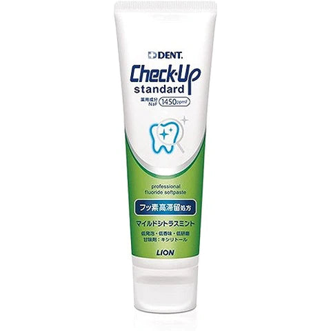 Lion Dent. Check-Up Standard Toothpaste - 135g - Mild Citrus Mint - TODOKU Japan - Japanese Beauty Skin Care and Cosmetics