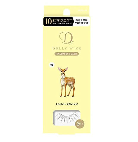 KOJI DOLLY WINK Salon Eye Lash No3 Bambi With Eyelash Perm - TODOKU Japan - Japanese Beauty Skin Care and Cosmetics
