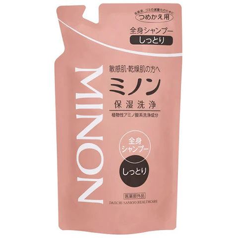 Minon Full Body Shampoo - 380ml - Refill - Moist - TODOKU Japan - Japanese Beauty Skin Care and Cosmetics