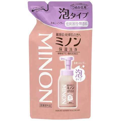 Minon Full Body Shampoo - 400ml - Refill - Whip - TODOKU Japan - Japanese Beauty Skin Care and Cosmetics