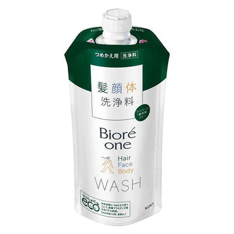 Biore One Hair Face Body Wash 340ml - Comfort Savon - Refill - TODOKU Japan - Japanese Beauty Skin Care and Cosmetics