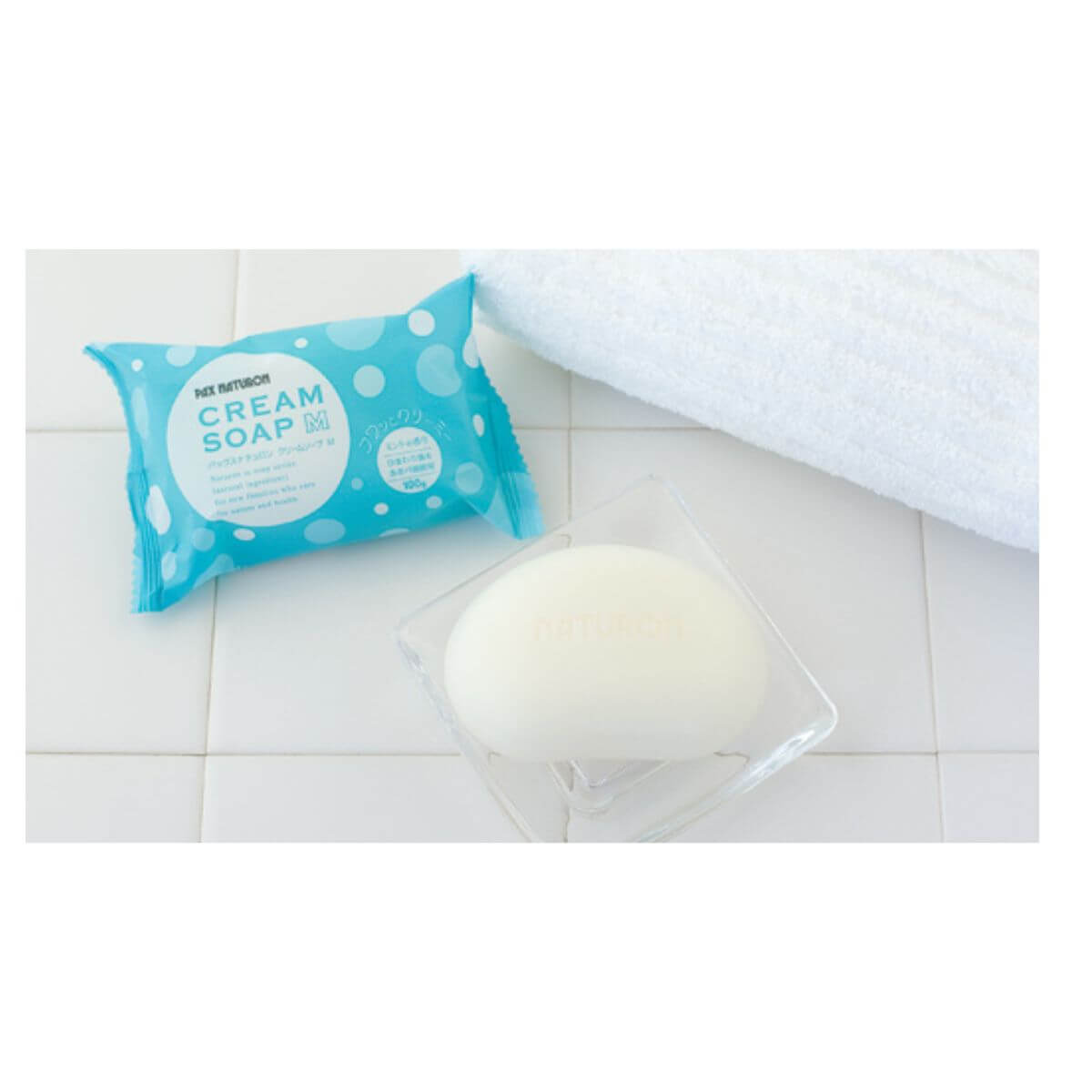 PAX NATURON Cream Soap M Contains Mint Essential Oil Mint Scent - 100g - TODOKU Japan - Japanese Beauty Skin Care and Cosmetics
