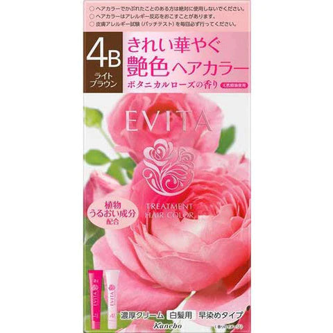 Kanebo EVITA Treatment Hair Color - 4B Light Brown - TODOKU Japan - Japanese Beauty Skin Care and Cosmetics