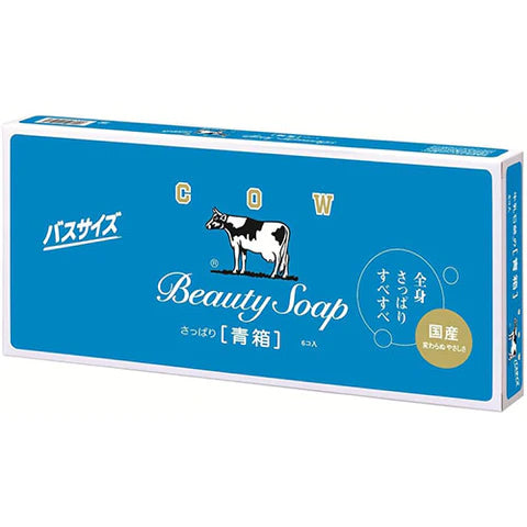 Cow Brand Soap Blue Box 100g 6Pieces - TODOKU Japan - Japanese Beauty Skin Care and Cosmetics