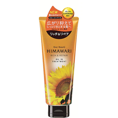 Dear Beaute HIMAWARI Kracie Oil In Hair Treatment 200g - Rich & Repair - TODOKU Japan - Japanese Beauty Skin Care and Cosmetics