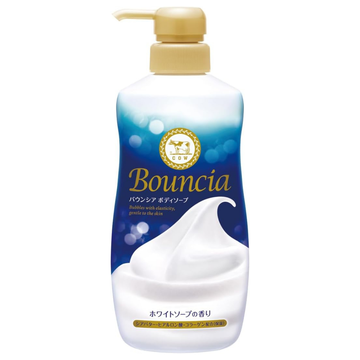 Cow Brand Bouncia Body Soap White Soap Scent - 480mL