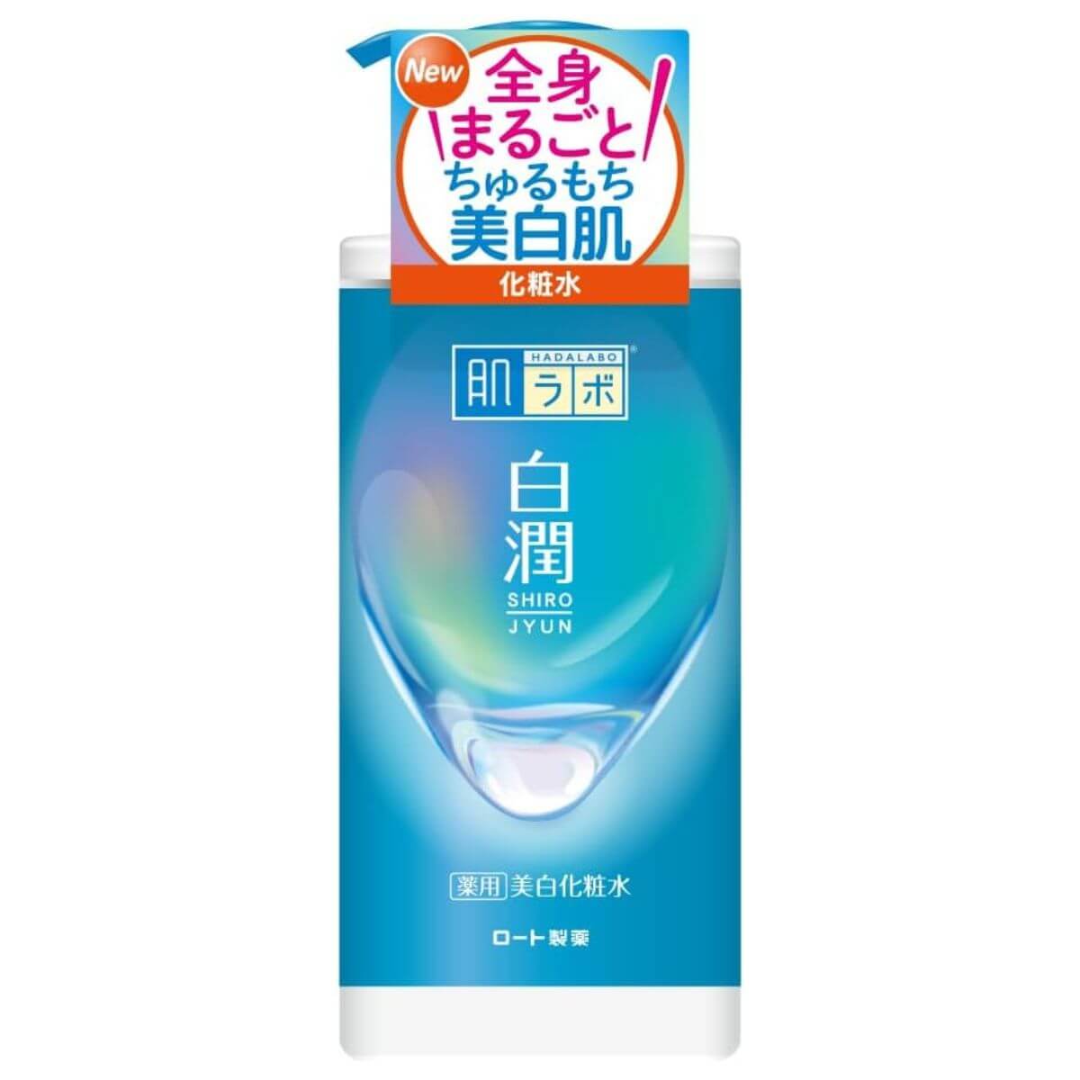 Rohto Hadalabo Shirojun Wakan Hatomugi Essence Whitening Skin Lotion 400ml PumpType