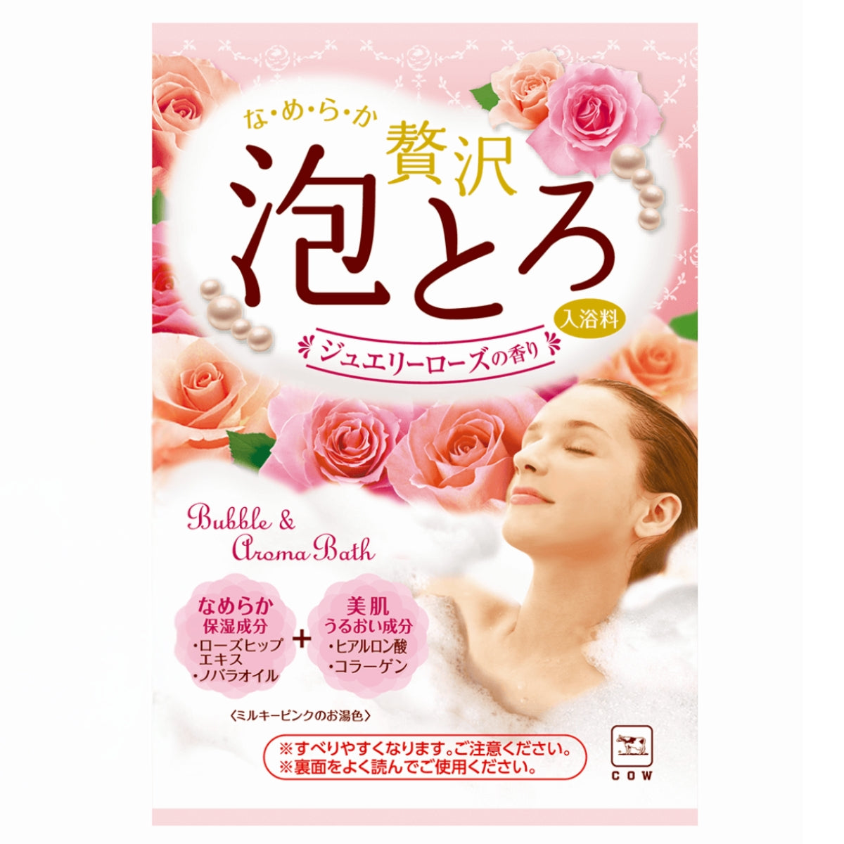 Cow Brand Oyumonogatari Luxury Foam Bath Salt Jewelry Rose - 30g