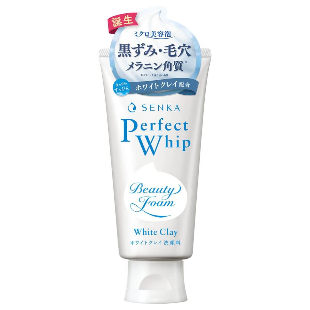 Senka Perfect Whip Facial Ｗash White Clay - 120g - TODOKU Japan - Japanese Beauty Skin Care and Cosmetics