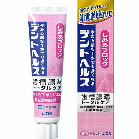 Lion Dent Health Medicated Toothpaste Stinging Block - 28g - TODOKU Japan - Japanese Beauty Skin Care and Cosmetics