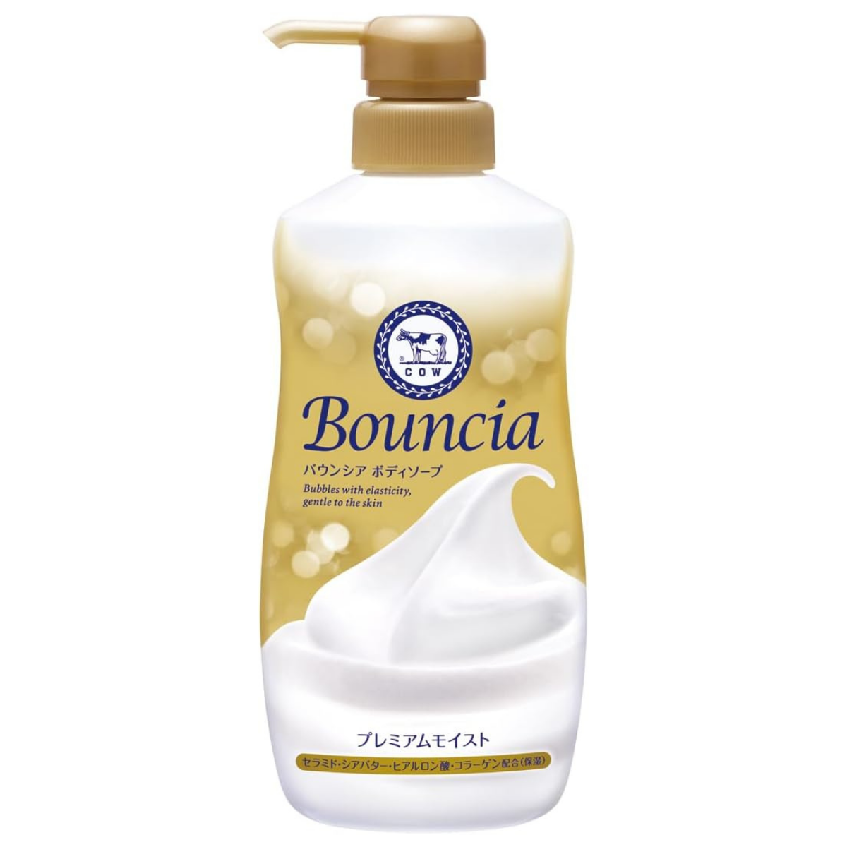 Cow Brand Bouncia Body Soap Premium Moist - 460mL