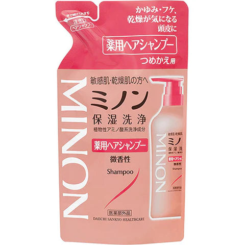 Minon Medicated Hair Shampoo - 380ml - Refill - TODOKU Japan - Japanese Beauty Skin Care and Cosmetics