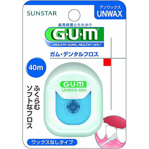 Tooth Care G.U.M Dental Floss 40m - Non Wax - TODOKU Japan - Japanese Beauty Skin Care and Cosmetics