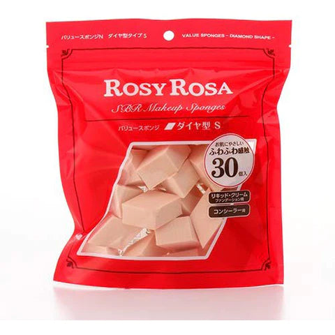 Rosy Rosa Value Sponge N - Diamond Type S - 30P - TODOKU Japan - Japanese Beauty Skin Care and Cosmetics