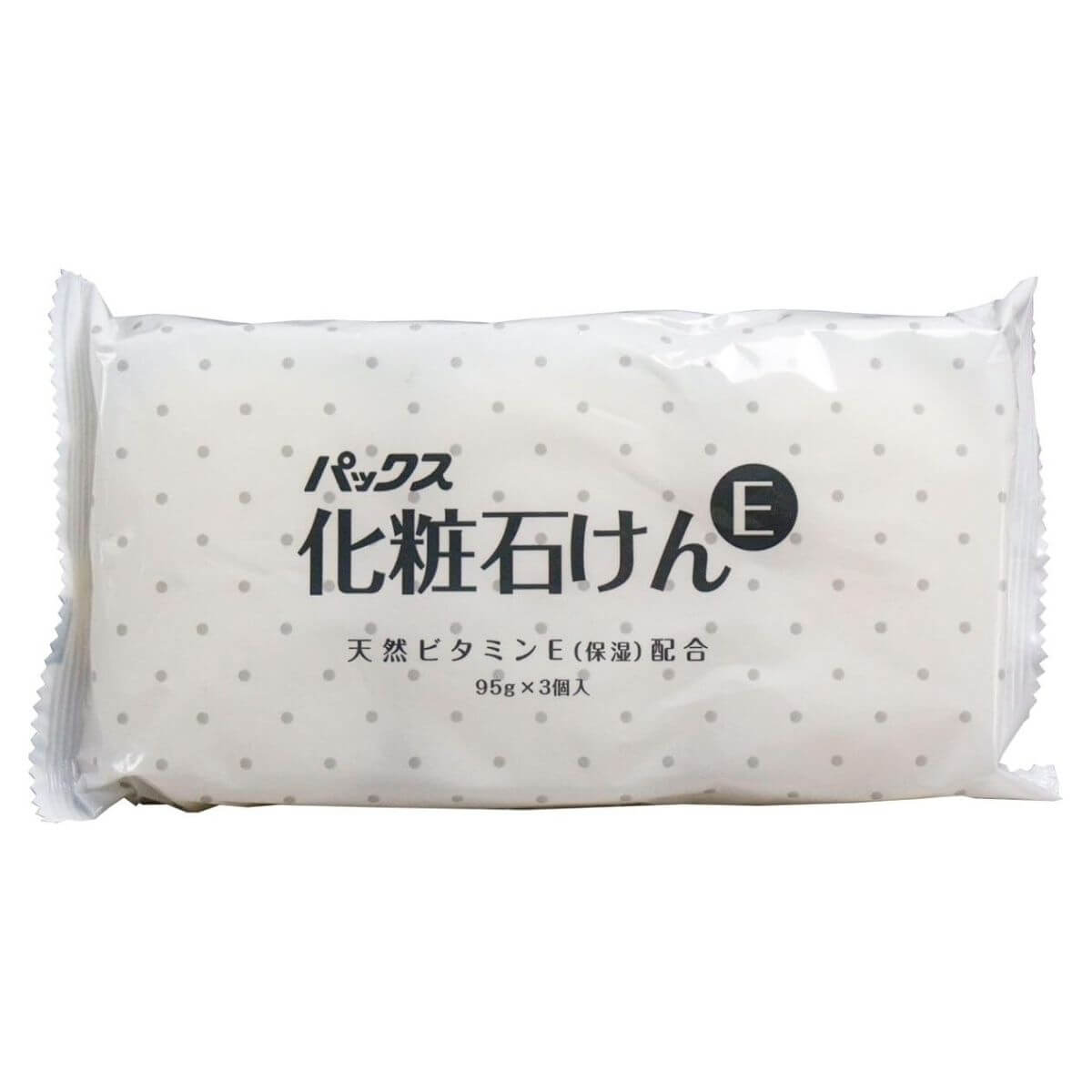 PAX NATURON Cosmetic Soap E Contains Natural Vitamin E - 95g x 3 pcs - TODOKU Japan - Japanese Beauty Skin Care and Cosmetics