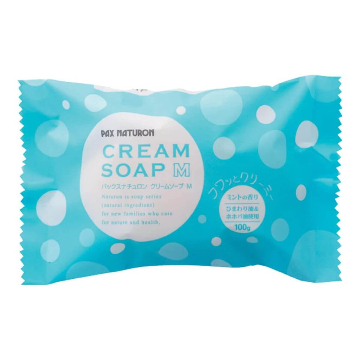 PAX NATURON Cream Soap M Contains Mint Essential Oil Mint Scent - 100g - TODOKU Japan - Japanese Beauty Skin Care and Cosmetics