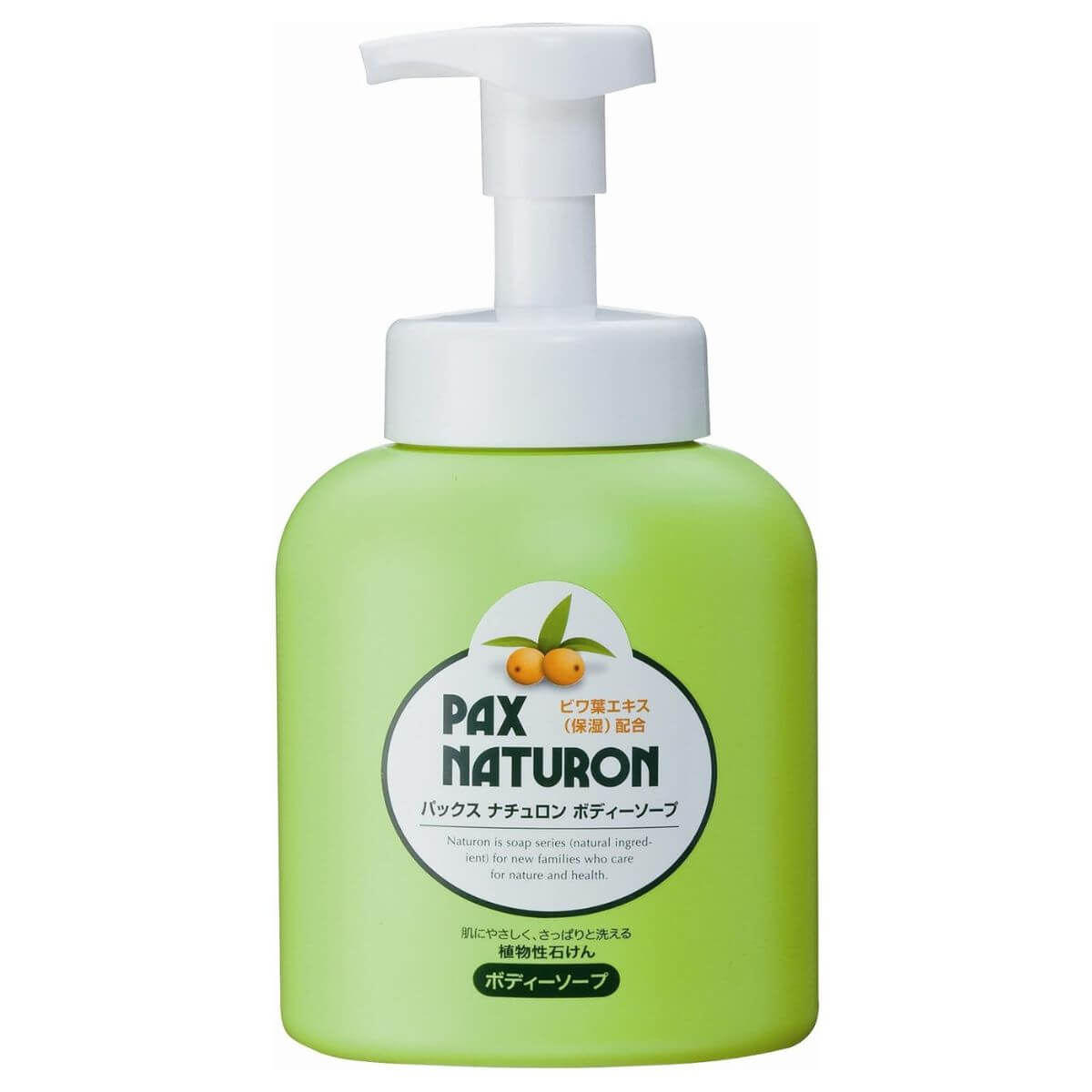 PAX NATURON Foaming Body Wash For Sensitive Skin Fresh Herbal Green Scent - 500mL - TODOKU Japan - Japanese Beauty Skin Care and Cosmetics