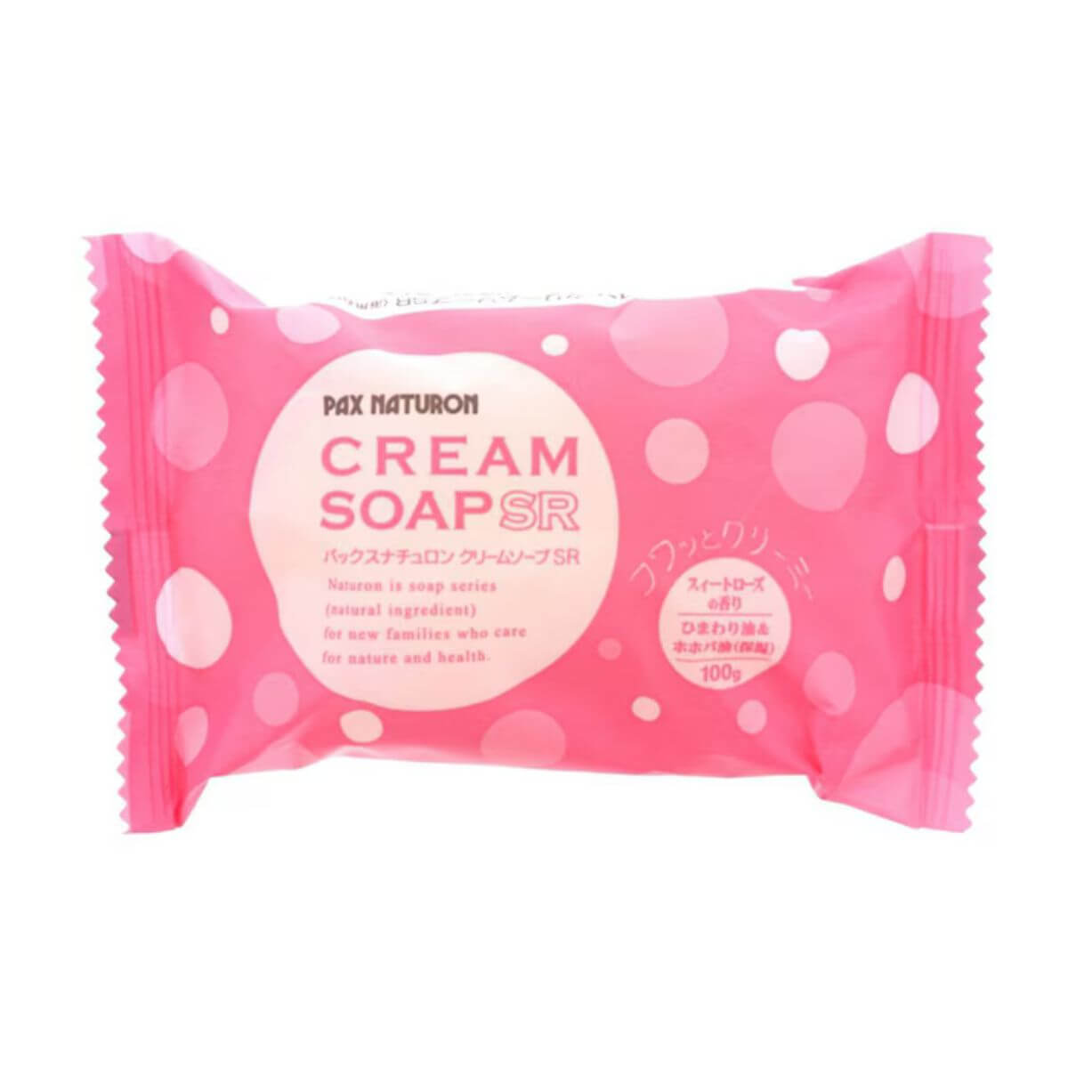 PAX NATURON Cream Soap SR Contains Palmarosa Oil Sweet Rose Scent - 100g - TODOKU Japan - Japanese Beauty Skin Care and Cosmetics