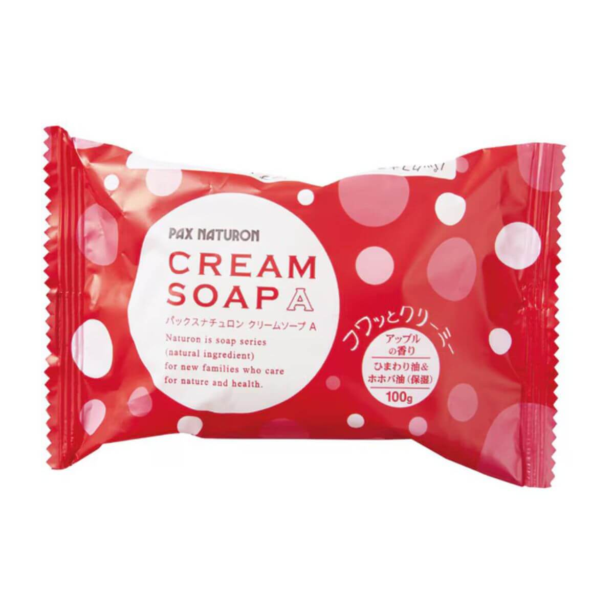 PAX NATURON Cream Soap A Contains Jojoba Seed Oil And Sunflower Oil Apple Scent - 100g