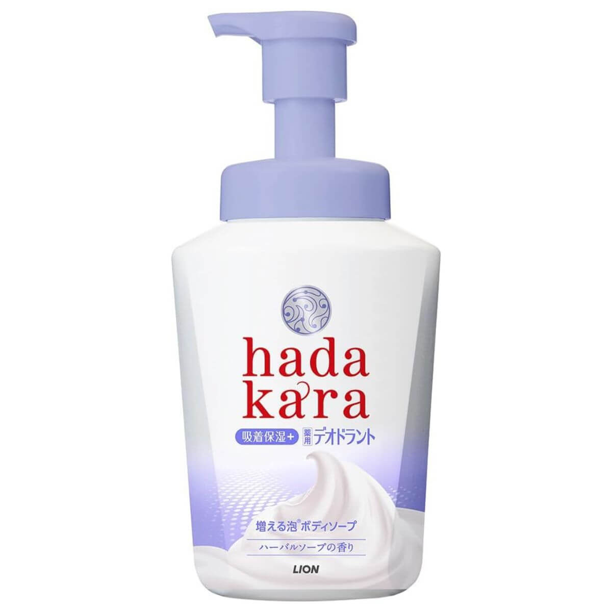 Hadakara Foaming Body Soap Medicated Deodorant 550ml - Herbal Soap Scent