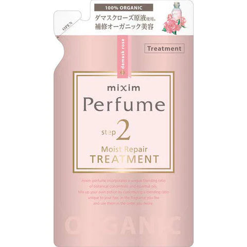 Mixim Potion Purfume Damask Rose Oil Step2 Moist Peapair Hair Treatment Pump 350ml - Damask Rose Raspberry Essential Oil Scent - Refill - TODOKU Japan - Japanese Beauty Skin Care and Cosmetics