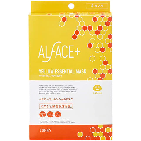 Alface Yellow Essential Mask 4 Sheets - TODOKU Japan - Japanese Beauty Skin Care and Cosmetics