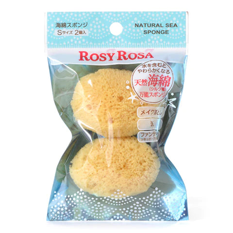 Rosy Rosa Natural Sea Cotton Sponge S - 2P - TODOKU Japan - Japanese Beauty Skin Care and Cosmetics