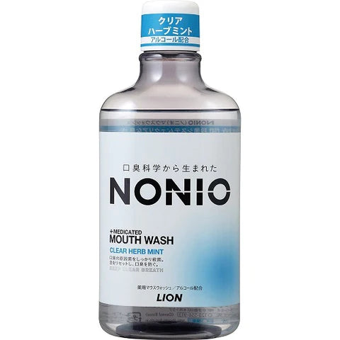 Lion Nonio Medicated Mouth Wash 600ml - Clear Herb Mint - TODOKU Japan - Japanese Beauty Skin Care and Cosmetics