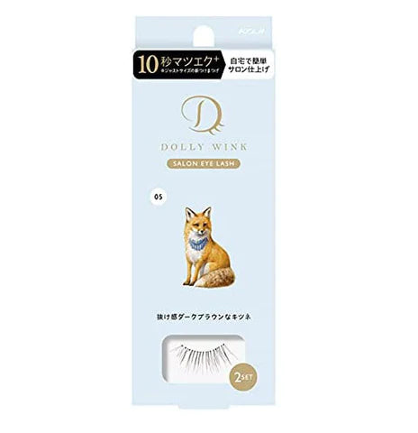 KOJI DOLLY WINK Salon Eye Lash No5 Feeling Of Omission Dark Brown Fox - TODOKU Japan - Japanese Beauty Skin Care and Cosmetics
