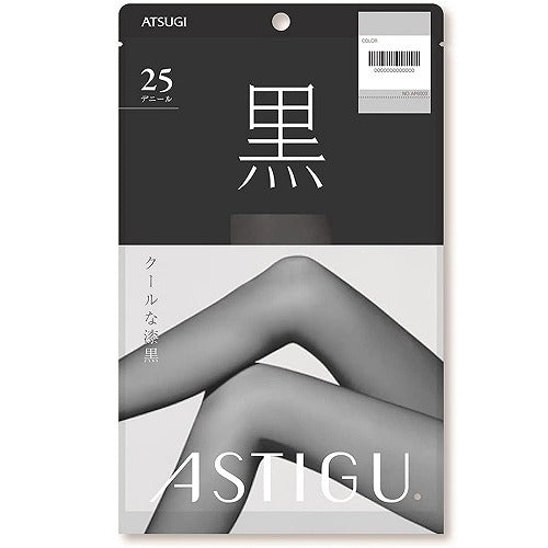 Atsugi Astigu Sheer Black Tights Kuro 25 Denier - AP6003 - TODOKU Japan - Japanese Beauty Skin Care and Cosmetics