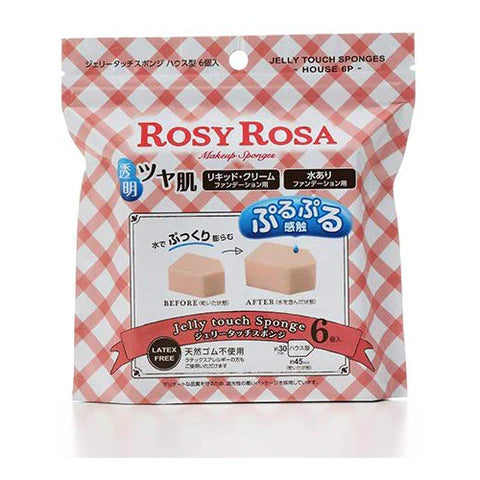 Rosy Rosa Jerry Touch Sponge - House Type - 6P - TODOKU Japan - Japanese Beauty Skin Care and Cosmetics