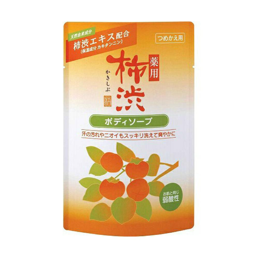 Kumano Cosmetics Medicated Persimmon Juice Body Soap - 350ml - Refill - TODOKU Japan - Japanese Beauty Skin Care and Cosmetics