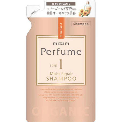 Mixim Potion Purfume Ceramide Oil Step1Moist Peapair Hair Shampoo Pump 350ml - Marigold Chamomile Essential Oil Scent - Refill - TODOKU Japan - Japanese Beauty Skin Care and Cosmetics