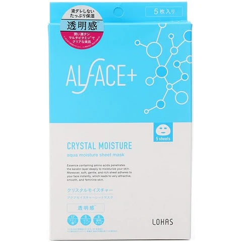Alface Aqua Moisture Sheet Mask Crystal Moisture (Clarity) - 1box for 5sheet - TODOKU Japan - Japanese Beauty Skin Care and Cosmetics