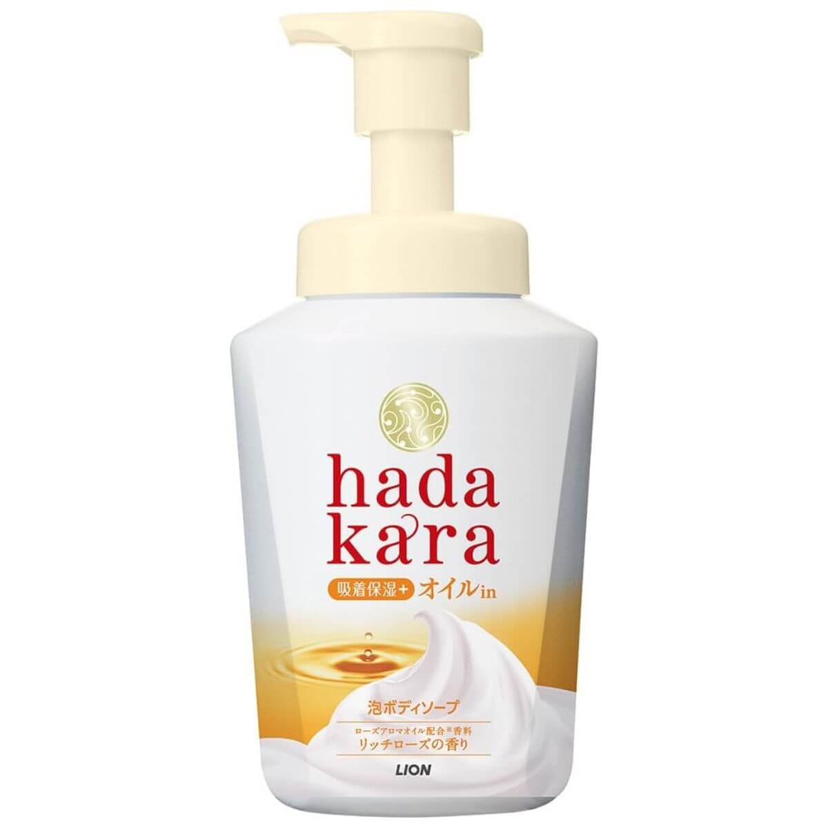 Hadakara Foaming Body Soap  Oil-in Type 530ml - Rose Garden  Scent