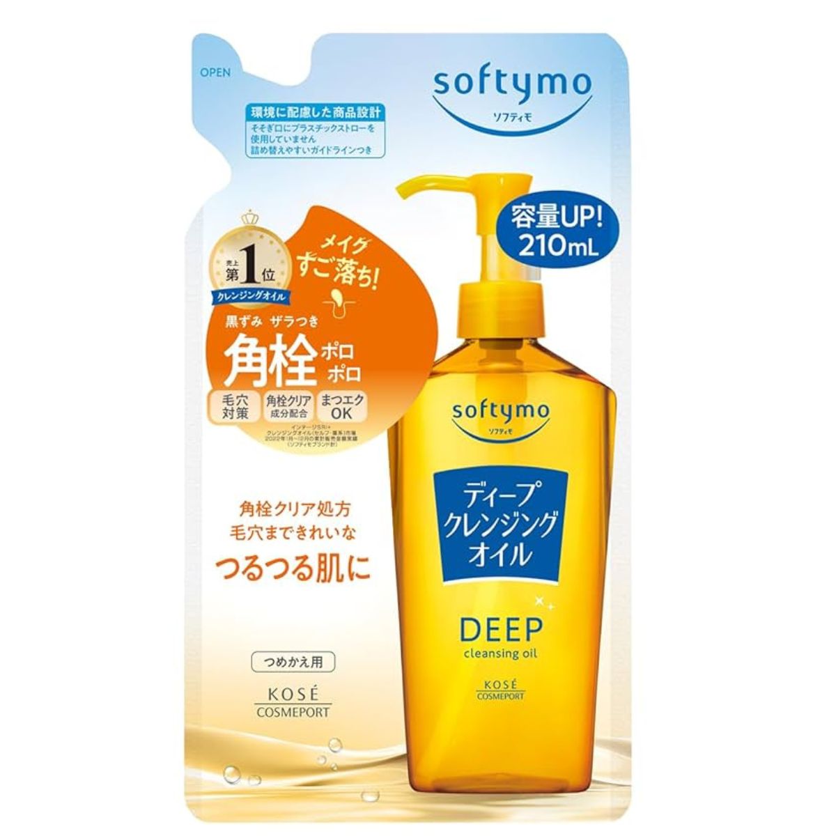 Kose Softymo Deep Cleansing Oil Refill - 210ml - TODOKU Japan - Japanese Beauty Skin Care and Cosmetics