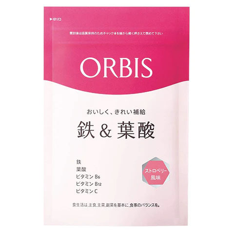 Orbis Supplement  Tablet Iron and Folic Acid (Strawberry Flavor) - 20-40days 40gain - TODOKU Japan - Japanese Beauty Skin Care and Cosmetics