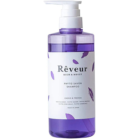 Reveur Rhyto Savon Rich & Moist Hair Shampoo 500ml - Cassis & Freesia - TODOKU Japan - Japanese Beauty Skin Care and Cosmetics