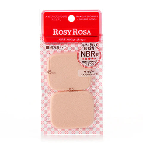 Rosy Rosa Makeup Sponge N - Square L - 2P - TODOKU Japan - Japanese Beauty Skin Care and Cosmetics