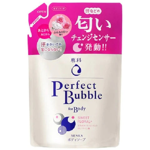 Shiseido Senka Perfect Bubble For Body Sweet Floral N  350ml  Refill - TODOKU Japan - Japanese Beauty Skin Care and Cosmetics