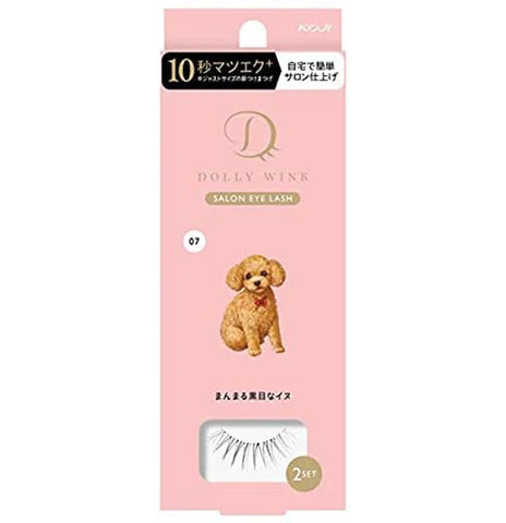 KOJI DOLLY WINK Salon Eye Lash No7 Round Black Eyed Dog - TODOKU Japan - Japanese Beauty Skin Care and Cosmetics