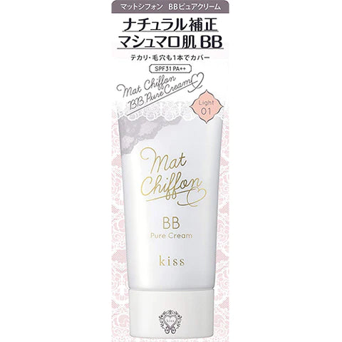 Isehan Kiss Matte Chiffon BB Pure Cream SPF31 PA++ -  01 Light - TODOKU Japan - Japanese Beauty Skin Care and Cosmetics